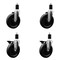 Service Caster 6'' Phenolic Wheel Swivel 1-1/2'' Expand Stem Caster Set 2 Brakes, 4PK SCC-EX20S615-PHS-2-PLB-2-112 - alternate 1